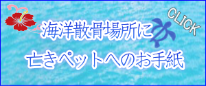 海洋散骨場所に亡きペットへのお手紙